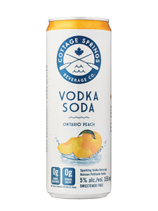 Cottage Springs Ontario Peach Vodka Soda 355 mL can